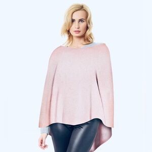 NWT Velanio Cashmere poncho pink shrug sweater